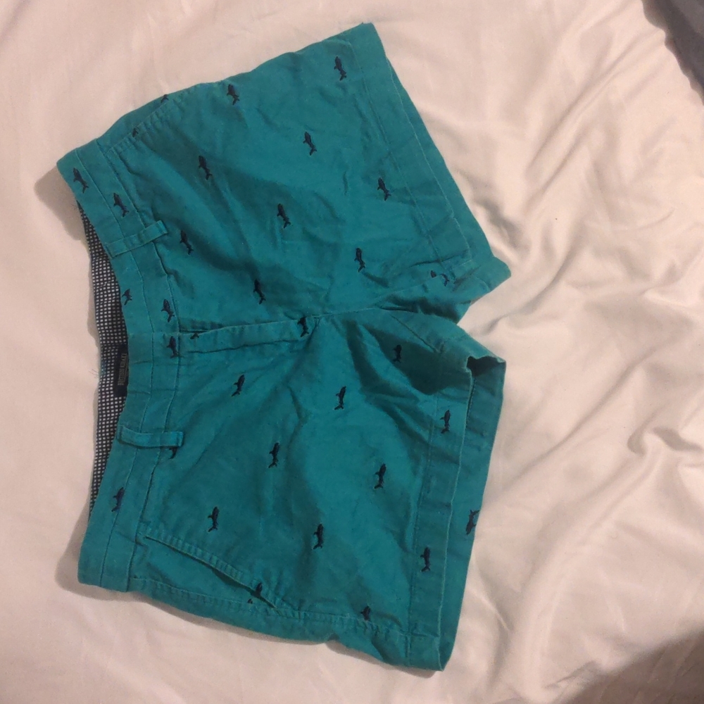 Green "shark" shorts